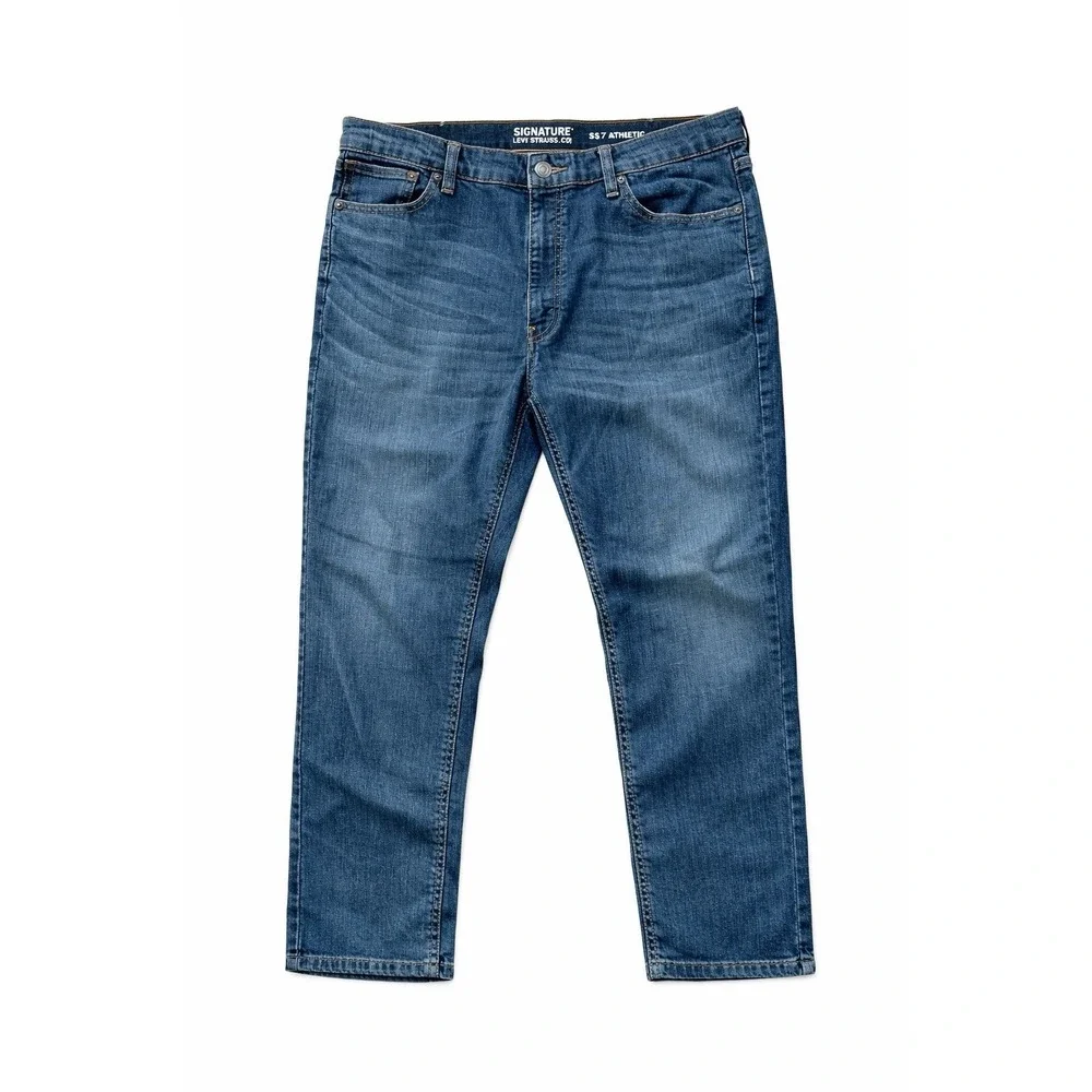 Levi Strauss Signature S67 Athletic Fit Jeans men's 40x32 Blue‎ Stretch Denim